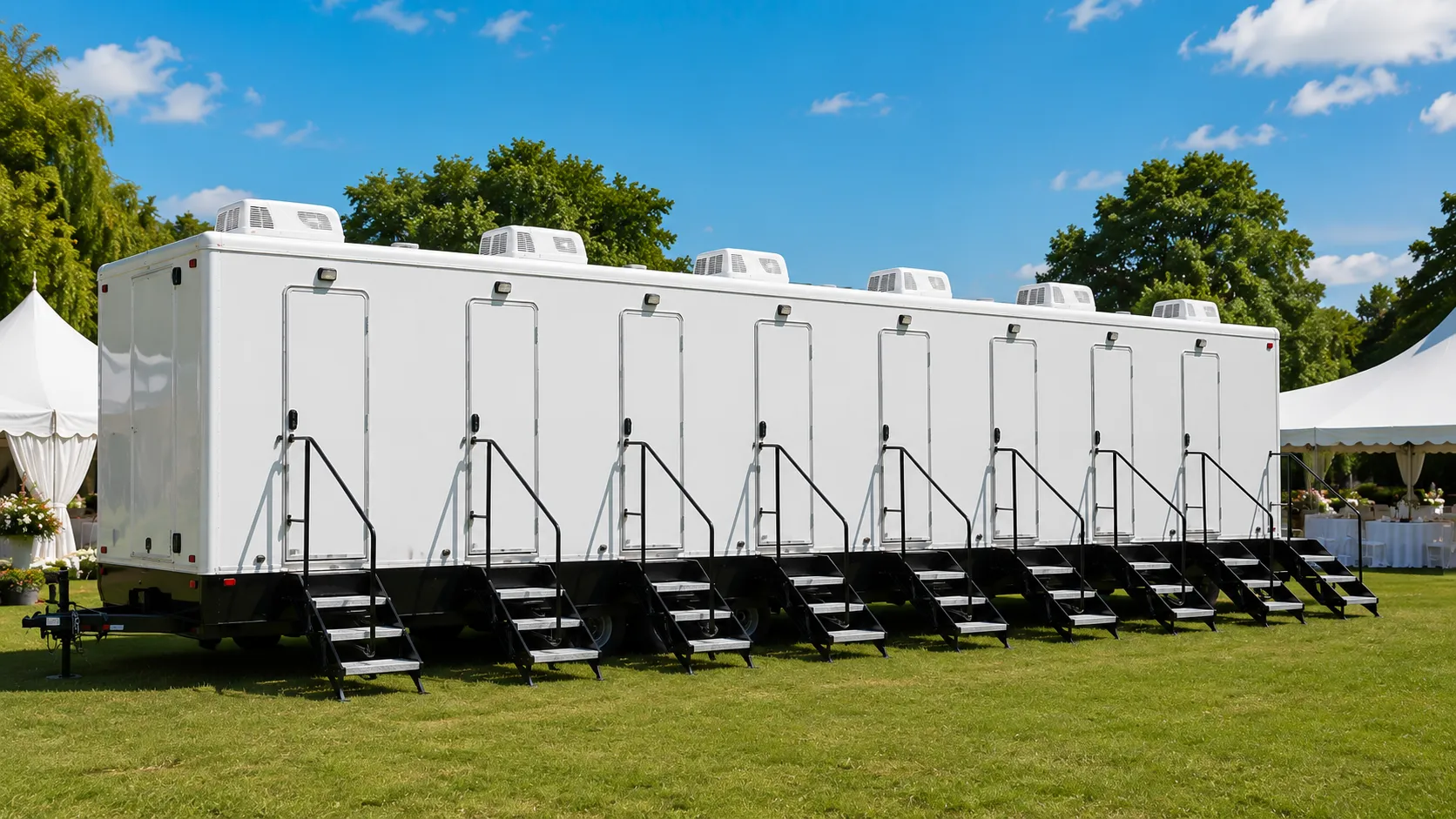 8 Stall Restroom Trailer in Waukegan, IL